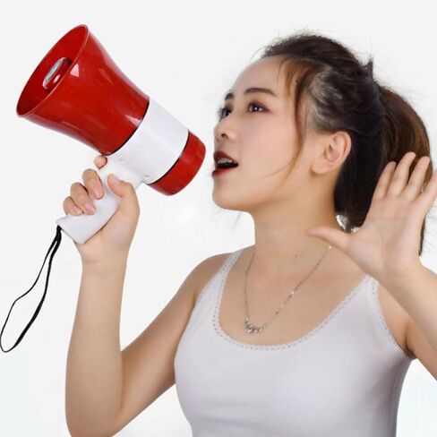 مكبر صوت مكبر الصوت المحمول Megaphone مع التحكم في مستوى الصوت، وتسجيل Bullhorn بقدرة 5 وات، ومكبر صوت عالي محمول قابل للطي لأي رياضة خارجية in Kuwait