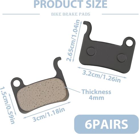 6 أزواج من وسادات فرامل الدراجة المتوافقة مع Shimano Deore XT XTR LX SLX Hone Alfine Saint دراجة مكابح قرصية بديلة Ebike in Kuwait