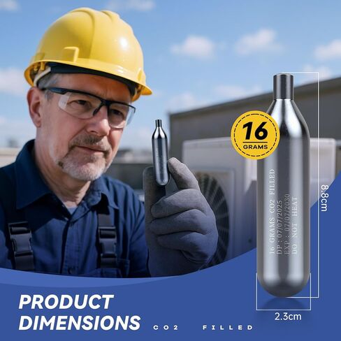 30 حزمة 16 جرام خراطيش ثاني أكسيد الكربون غير الملولبة لأداة تنظيف خط تصريف جالو جالو، خراطيش مسدس تصريف ثاني أكسيد الكربون in Kuwait