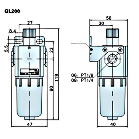 Air Compressor Oil Lubricator, Precise Oil Adjustment, Efficient Low Mist Design, 75CC Capacity for Air Compressor Maintenance (GL200-06) in Saudi Arabia