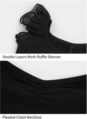 فستان رقص للفتيات، دانتيل/قميص قصير/أكمام مكشكشة، فستان باليه لطيف للفتيات للرقص والجمباز in Kuwait