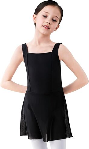 فستان رقص للفتيات، دانتيل/قميص قصير/أكمام مكشكشة، فستان باليه لطيف للفتيات للرقص والجمباز in Kuwait