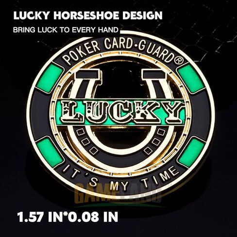 واقي بطاقات البوكر Lucky Horseshoe - واقي بطاقات معدني ممتع بتصميم مجوف، ملحق طاولة البوكر، هدية رمزية قابلة للجمع للاعبي البوكر وليالي اللعب in Kuwait