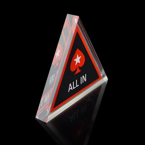 [Set of 4] Dealer Button, Ceramic Big Blind and Small Blind, Poker Crystal ALL IN Buttons (Position Markers)Poker Chips for Texas Holdem Poker Night | Professional Dealer Button & Poker Accessories in Saudi Arabia
