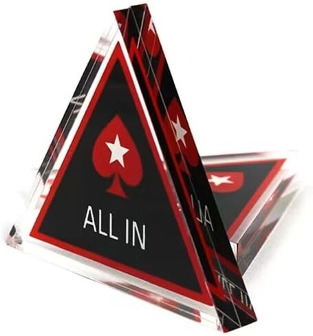 [Set of 4] Dealer Button, Ceramic Big Blind and Small Blind, Poker Crystal ALL IN Buttons (Position Markers)Poker Chips for Texas Holdem Poker Night | Professional Dealer Button & Poker Accessories in Saudi Arabia