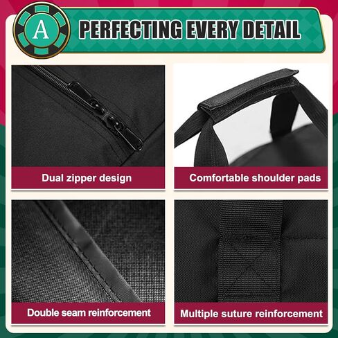 حقيبة طاولة البوكر قابلة للطي مقاس 84 بوصة، حقيبة تخزين محمولة لطاولة البوكر البيضاوية القابلة للطي، حقيبة حمل كبيرة مقاومة للماء | تخزين عالي التحمل بمقابض in Kuwait