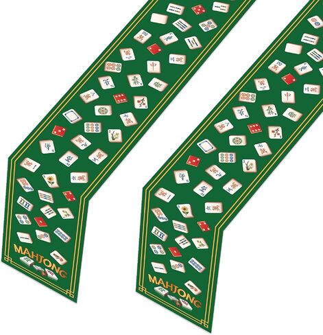 جونغ الجدول عداء الزينة 2 قطعة لعبة جونغ جونغ النادي الليلي هدايا الحفلات لوازم غطاء الطاولة الطعام in Kuwait