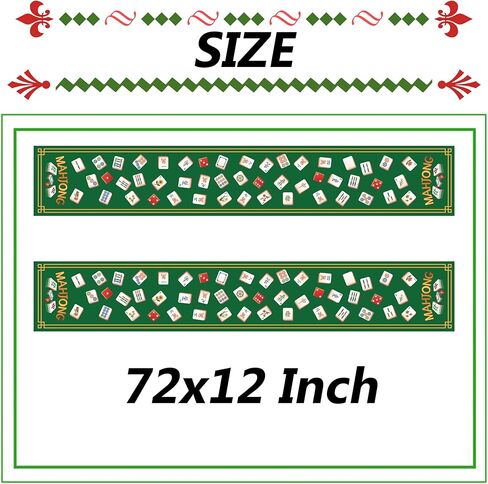 جونغ الجدول عداء الزينة 2 قطعة لعبة جونغ جونغ النادي الليلي هدايا الحفلات لوازم غطاء الطاولة الطعام in Kuwait