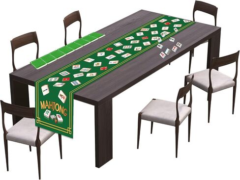 جونغ الجدول عداء الزينة 2 قطعة لعبة جونغ جونغ النادي الليلي هدايا الحفلات لوازم غطاء الطاولة الطعام in Kuwait