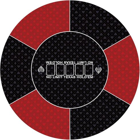 تكساس هولدم بوكر حصيرة طارد المياه المحمولة جولة لعبة البوكر سطح الطاولة مع تخطيط آرت ديكو طباعة سطح أملس لألعاب البوكر، لعبة ورق، كازين in Kuwait