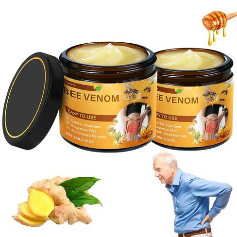 Bee Venom Moisturizing Cream, Bee Venom Advanced Cream,Professional Bee Venom Gel, Moisturizing Skin for Back, Neck, Hands, Knees(2 Pack) in Kuwait