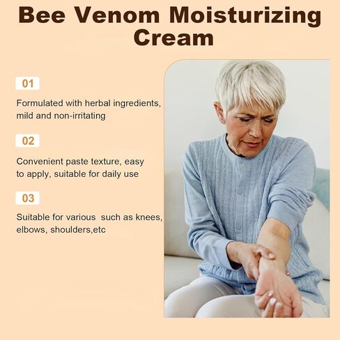 Bee Venom Moisturizing Cream, Bee Venom Advanced Cream,Professional Bee Venom Gel, Moisturizing Skin for Back, Neck, Hands, Knees(2 Pack) in Kuwait