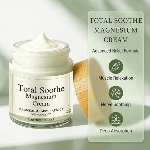 TotalRelief Magnesium Cream - Joint Relief Cream with Mineral Delivery Formula, Fast Absorbing, Non-Greasy Topical in Saudi Arabia