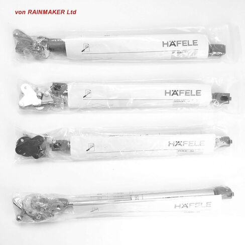 Hafele 120N ممتص الصدمات الهيدروليكي دعم ضغط الزنبرك للأبواب، خزانة مكبس الغاز لأثاث المطبخ، غطاء زنبركي هوائي للرفع، حزمة طاقة مكونة من 4 قطع، رمادي، 0 in Kuwait