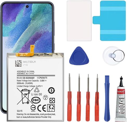 Galaxy S22 Battery,4500 mAh EB-BS901ABY Replacement Battery for S22 5G SM-S901 SM-S901U with Adhesive Tape Tool Repair Kit in Kuwait