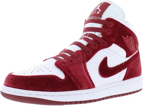 Air Jordan 1 Mid SE Women's Shoes (FZ3334-100, White/Black/White/Team Red) Size 7 in Saudi Arabia