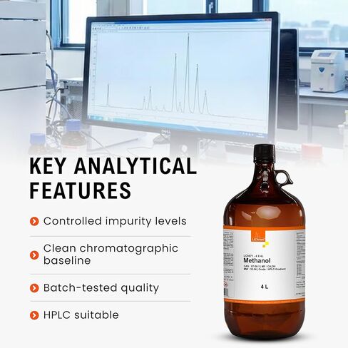 الميثانول، درجة HPLC، 99.9 دقيقة 4 × 4 لتر (عبر الشحن البري فقط) in Saudi Arabia