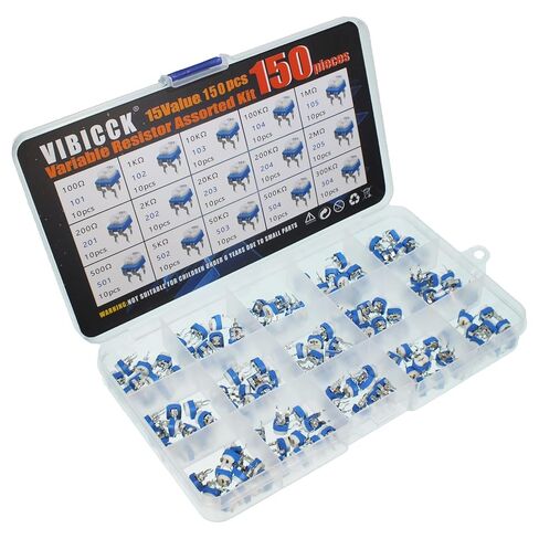 15 قيمة 150 قطعة مقاوم متغير 100 أوم-2 متر أوم مجموعة متنوعة من أدوات قياس الجهد المتغير المقاوم المتغير in Kuwait
