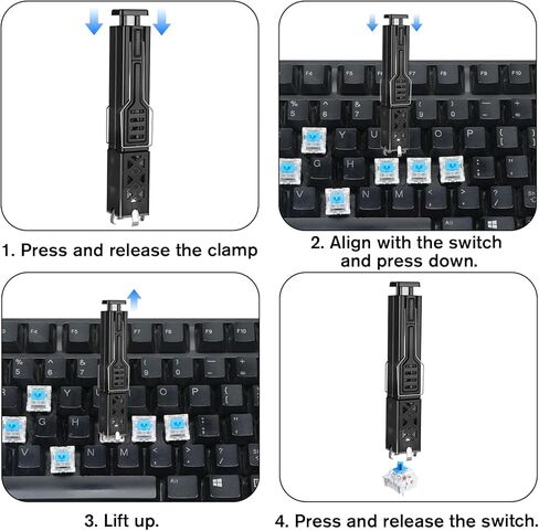 2-in-1 Key Switch Puller Keycap Puller with 4-Claw Grip Key Cap Removal Tool for Fast Mechanical Keyboard Switch Replacement Keycap Removal in Saudi Arabia