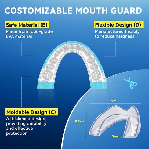 Mouth Guard for Grinding Teeth at Night: Mouth Guard for Sleeping - Night Guard for Teeth Grinding Home & Travel Use in Kuwait