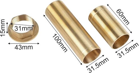 مجموعة تمديد صواميل الأنابيب النحاسية مع أختام سيليكون لإصلاح صنبور الماء البارد والساخن، تتضمن براغي قدم ثابتة 60 مم و100 مم وحشيات مطاطية لتركيبات السباكة in Kuwait