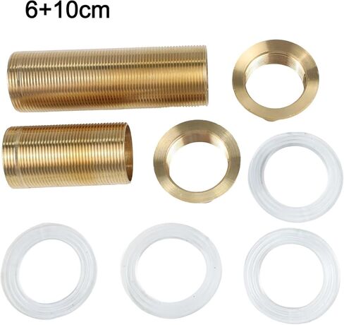 مجموعة تمديد صواميل الأنابيب النحاسية مع أختام سيليكون لإصلاح صنبور الماء البارد والساخن، تتضمن براغي قدم ثابتة 60 مم و100 مم وحشيات مطاطية لتركيبات السباكة in Kuwait