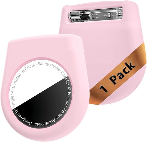 Safety for Air Tags-1 Pack Hidden Case, for Airtag Holder for Kids Hidden with Invisible Pin, GPS Tracker Case, Anti Lost, Luggage, Clothing, Purple in Kuwait