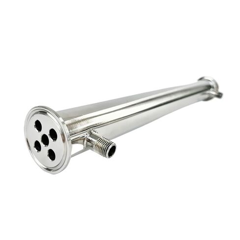 1.5" 38mm(OD50.5mm) Tir-clamp Condenser with 1/4" Male Thread for Distillation,Length 400mm,Dephlegmator,Reflux,SS304 in Saudi Arabia
