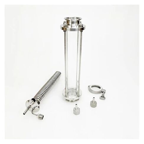 2" OD64mm Tri-clamp Distiller Cooling Coil with 1/2" Male Thread and 2" Sight Glass Diopter,Dephlegmator Device,Reflux,Condenser in Saudi Arabia