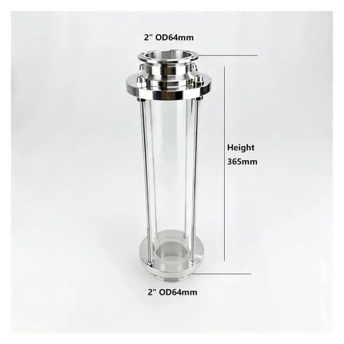 2" OD64mm Tri-clamp Distiller Cooling Coil with 1/2" Male Thread and 2" Sight Glass Diopter,Dephlegmator Device,Reflux,Condenser in Saudi Arabia
