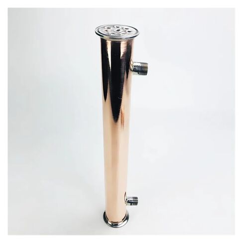 2"(51mm) OD64,Copper Condenser,Length 450mm,8 Pipes Inside ID 8mm, 1/2" Male Thread,Reflux,Dephlegmator for Distillation in Saudi Arabia