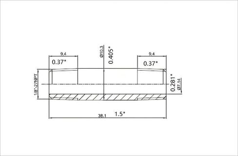 1/8 in. MIP x 1-1/2 in. Brass Pipe Nipple Fitting Threaded in Saudi Arabia