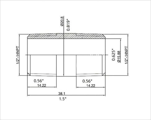1/2 in x 1-1/2 in MIP Brass Pipe Tubing Nipple Fitting Threaded in Saudi Arabia