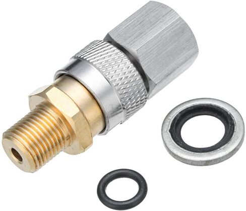 Quick Release Coupler Fittings, 1/8 Inch BSP Charging Adapter Kit, Silver Brass, PCP Air Rifle Compatible, with O-Rings in Saudi Arabia