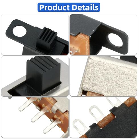132 قطعة مجموعة التبديل الشريحة مايكرو البسيطة تبديل مفاتيح SPDT 1P2T 2 موقف 3 دبوس للوحة PCB SS12D10 SS12D00 SS12F44 SS12F15 in Kuwait