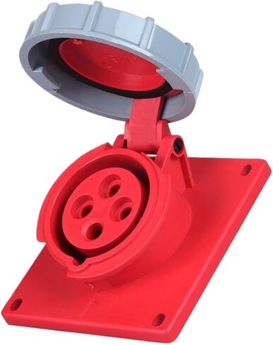 IP67 waterproof oblique concealed industrial socket 4 cores 16A/32A aviation male and female docking 380V(32A concealed inclined seat) in Kuwait