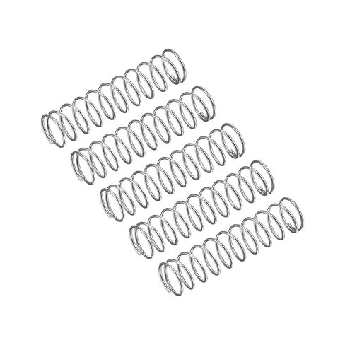 Compression Spring, 5Pcs 304 Stainless Steel, 5mm OD, 0.4mm Wire Size, 20mm Free Length, Silver Tone in Saudi Arabia