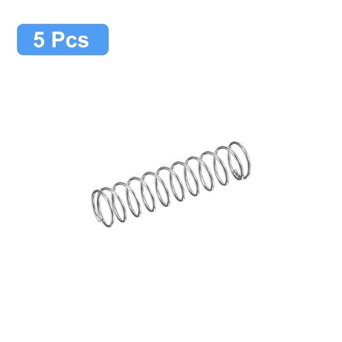 Compression Spring, 5Pcs 304 Stainless Steel, 5mm OD, 0.4mm Wire Size, 20mm Free Length, Silver Tone in Saudi Arabia