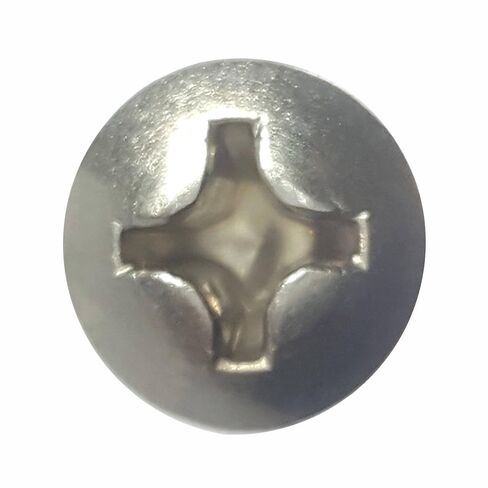 #14 x 2 Oval Head Sheet Metal Screws, Phillips Drive, Stainless Steel 18-8, Full Thread, Bright Finish, Self-Tapping, Quantity 25 by Fastenere in Saudi Arabia