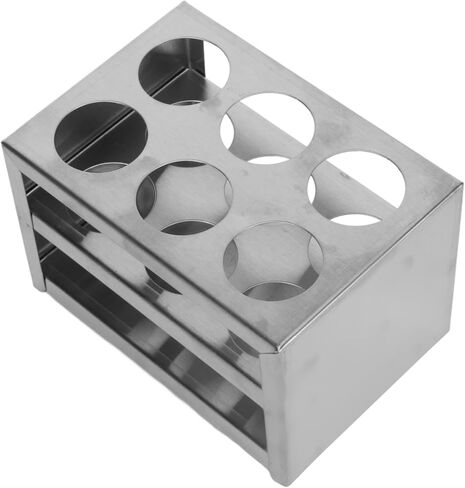 Lab Stand Rack Prevents Compact 6 Hole Stainless Steel Test Tube Holder Space Saving Wearable for 32mm Tubes in Saudi Arabia