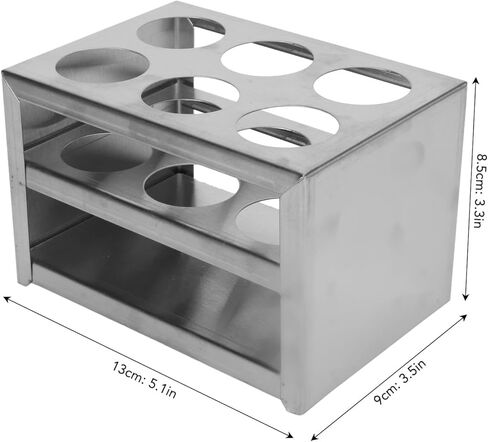 Lab Stand Rack Prevents Compact 6 Hole Stainless Steel Test Tube Holder Space Saving Wearable for 32mm Tubes in Saudi Arabia