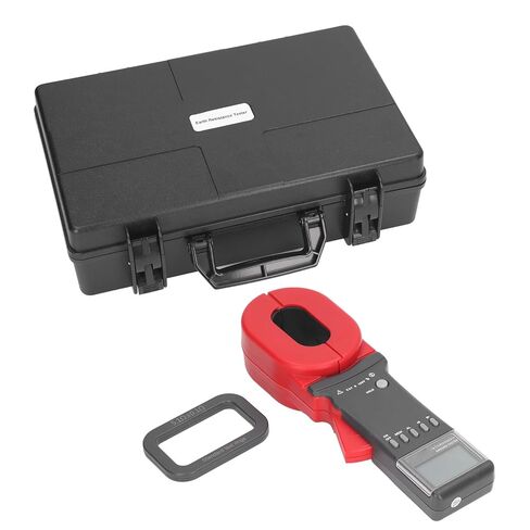 Earth Resistance Meter, Low Interference 0.01‑1200Ω Clamp Resistance Tester with 4 Digit LCD Display for Power Applications in Kuwait