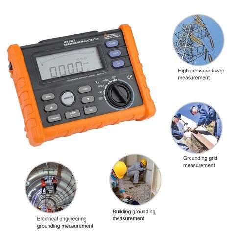 PEAKMETER MS2302 Digital Earth Resistance Tester 0~4K Ohms 100 Groups Data Record in Saudi Arabia