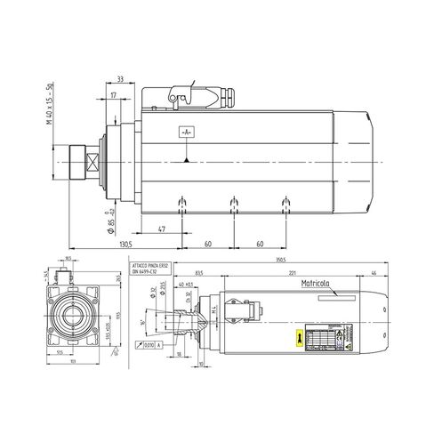 6kw مربع تبريد الهواء ER32 18000 دورة في الدقيقة 300 هرتز المغزل المحرك in Kuwait
