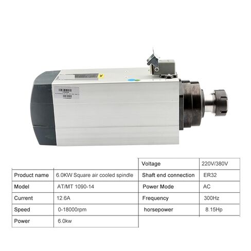 6kw مربع تبريد الهواء ER32 18000 دورة في الدقيقة 300 هرتز المغزل المحرك in Kuwait