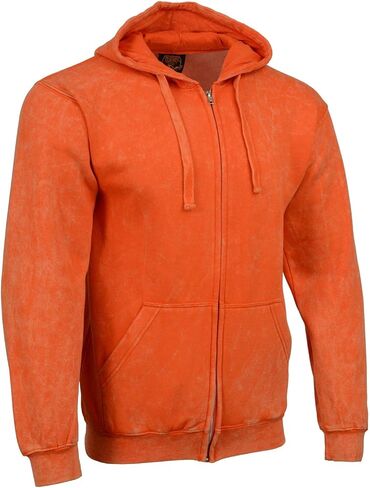 Milwaukee Leather MNG11687 Men's Orange High-Visibility Zipper Front Premium Cotton Hoodie in Saudi Arabia