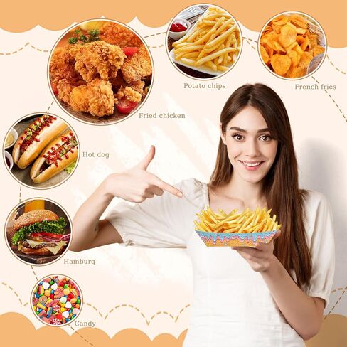 Remerry 50 Pcs Ice Cream Drip Baseball Party Supplies Disposable Paper Food Serving Tray Boat Plate Baseball Party Decorations for Snack Dessert Sandwich Taco Fries Nacho in Saudi Arabia