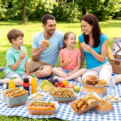 Remerry 50 Pcs Ice Cream Drip Baseball Party Supplies Disposable Paper Food Serving Tray Boat Plate Baseball Party Decorations for Snack Dessert Sandwich Taco Fries Nacho in Saudi Arabia