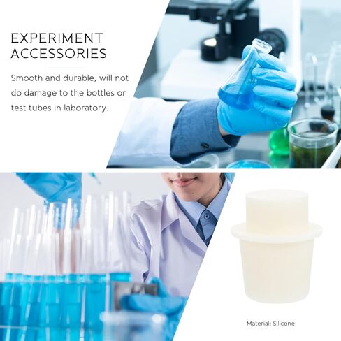 LIFKOME 5Pcs Conical Flask Stoppers Glass Tube Sealers for Laboratory Use for Test Tubes Smooth Design for Easy Insertion and Removal in Saudi Arabia