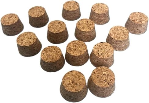 5pcs Top Dia 32mm to 83mm Wood Cork Lab Test Tube Plug Essential Oil Small Glass Bottle Stopper Lid Customized(35x26x35mm) in Saudi Arabia